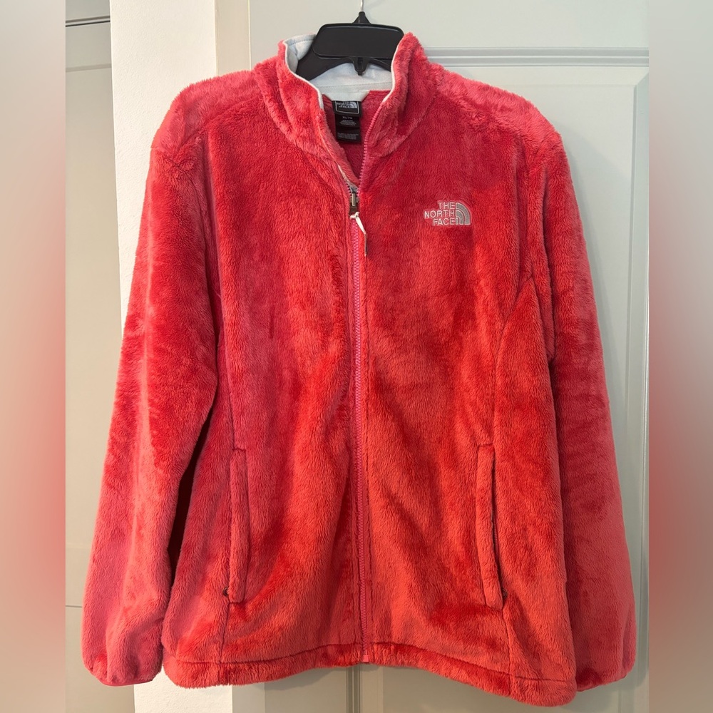 Hot Pink Fuzzy North Face Jacket